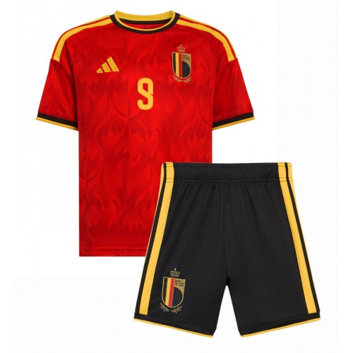 Belgien Romelu Lukaku #9 Replika Hemmatröja Barn VM 2026 Kortärmad (+ Korta byxor)